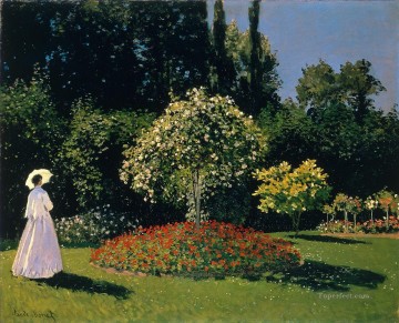  jardin Pintura al %C3%B3leo - JeanneMarguerite Lecadre en el jardín Claude Monet